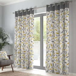 Beechwood Eyelet Curtains Ochre 66" x 72"