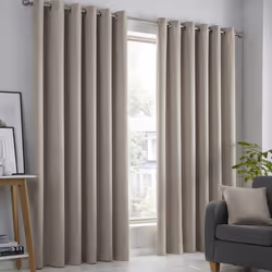 Strata Eyelet Curtains Natural 66" x 90"
