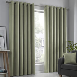 Strata Eyelet Curtains Green 46" x 54"