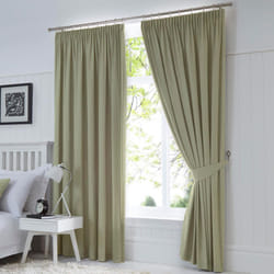 Dijon Tape Top Curtains Green 46" x 54"