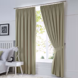 Dijon Tape Top Curtains Green 90" x 72"