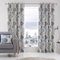 Sander Eyelet Curtains Duck Egg 90" x 90"