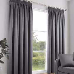 Fusion Galaxy Plain Dyed Triple Woven Thermal Pencil Pleat Lined Curtains - Blush, 46 x 54 Inch