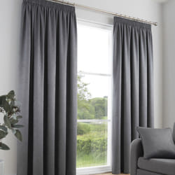 Fusion Galaxy Plain Dyed Triple Woven Thermal Pencil Pleat Lined Curtains - Blush, 46 x 54 Inch