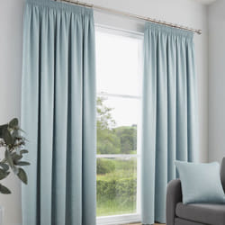 Fusion Galaxy Plain Dyed Triple Woven Thermal Pencil Pleat Lined Curtains - Blush, 46 x 54 Inch