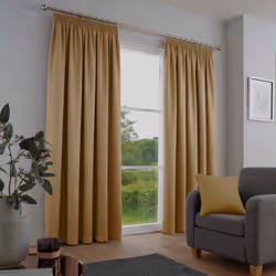 Fusion Galaxy Plain Dyed Triple Woven Thermal Pencil Pleat Lined Curtains - Blush, 46 x 54 Inch