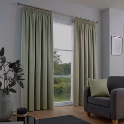 Fusion Galaxy Plain Dyed Triple Woven Thermal Pencil Pleat Lined Curtains - Blush, 46 x 54 Inch