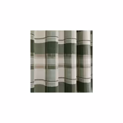 - Balmoral Check - Pair of Eyelet Curtains - 66" Width x 90" Drop (168 x 229cm) in Green