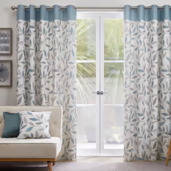 - Beechwood - 100% Cotton Pair of Eyelet Curtains - 66" Width x 90" Drop (168 x 229cm) in Duck Egg