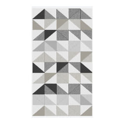 Fusion Hendra Geometric Jacquard 100% Cotton 550gsm Bath Towel - Monchrome