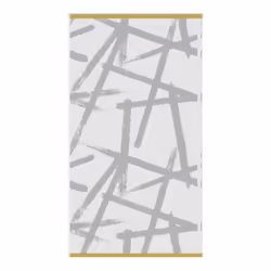Fusion Leda Jacquard 100% Cotton 550gsm Hand Towel - Grey/Ochre