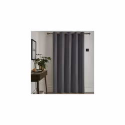 Grey Curtains W66 x L84 (168 x 214cm) for Living Room, Bedroom, Door Curtain, Eyelet Curtains, Thermal Curtains, Insulated Curtains, Single Panel,