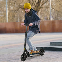 HOMCOM Adult Teens Kick Scooter Fold Adjust 14+ w/ Rear Wheel&Hand Brake Black