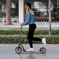 HOMCOM Teens Adult Kick Scooter Foldable Adjust Aluminium For 14+ White