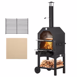 Outsunny Charcoal Tall Ovan Pizza Maker BBQ Grill Outdoor Picnic w/ Thermometer - Additional view 8