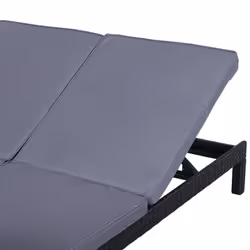 Outsunny Double Sun Lounger - Grey