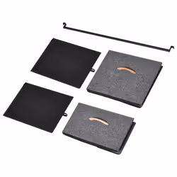 HOMCOM Storage Coat Rack Hallway Bedroom Organiser Shelves w/ Hanger, 5 Drawer - Additional view 7