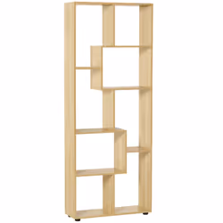 HOMCOM Multipurpose 8-Grid Bookshelf Decorative Shelf, Bathroom, Kitchen Oak - Additional view 8