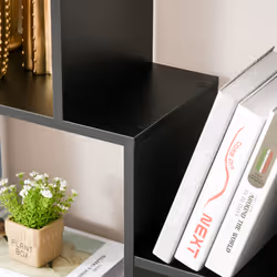 HOMCOM Multipurpose 8-Grid Bookshelf Decorative Shelf, Bathroom, Kitchen Black - Additional view 7