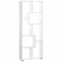 HOMCOM Multipurpose 8-Grid Bookshelf Decorative Shelf, Bathroom, Kitchen White - Additional view 8