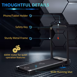 HOMCOM 600W Foldable Electric Treadmill With LCD screen - Additional view 4