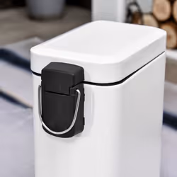 HOMCOM 5L Steel Waste Trash Can Pedal Rubbish Garbage Storage Bucket White - Additional view 7