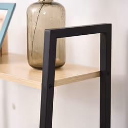 HOMCOM 4-Tier Minimalistic Ladder Shelf Home Display Storage Natural - Additional view 7