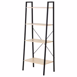 HOMCOM 4-Tier Minimalistic Ladder Shelf Home Display Storage Natural - Additional view 8