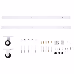 HOMCOM 6FT Steel Sliding Barn Door Hardware Track Kit Rail Roller Track System - Additional view 4