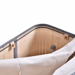 HOMCOM 100L Wood Laundry Basket A Compartment Flip Lid Removable Lining Grey - Additional view 6