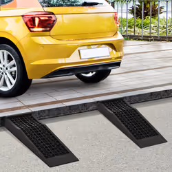 HOMCOMC 2 Pcs 70x20cm Thick Plastic Curb Ramps Anti-Slip Surface Tyre Friction - Additional view 6