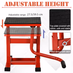 DURHAND Steel Motorbike Jack Lift Rubber Platform Crank Lift Manual Repair Table