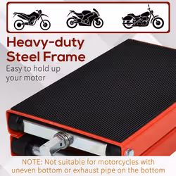 DURHAND 500KG Steel Motorbike Repair Lift X Frame Adjustment Jack, Red