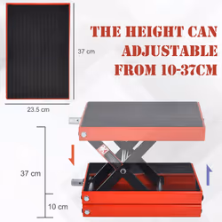 DURHAND 500KG Steel Motorbike Repair Lift X Frame Adjustment Jack, Red