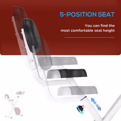 HOMCOM Magnetic Resistance Exercise Bike Foldable LCD Adjustable Seat Red