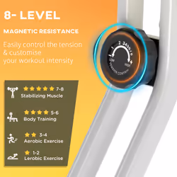 HOMCOM Magnetic Resistance Exercise Bike Foldable LCD Adjustable Seat Yellow - Additional view 5