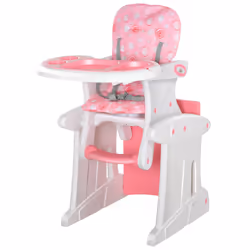 HOMCOM 3-in-1 Convertible Baby High Chair with Removable Tray