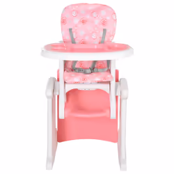 HOMCOM 3-in-1 Convertible Baby High Chair with Removable Tray