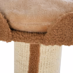 PawHut 2-Tier Cat Kitten Resting Tree w/ Top Basket Cushion Sisal Post Brown - Additional view 7