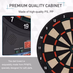 HOMCOM LED Dartboard Electronic Scoreboard 8 Players 27 Games Fun w/ 12 Darts - Additional view 5