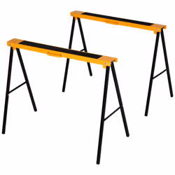 HOMCOM Set Of 2 Folding Saw Horses Steel Frame w/ Anti-Slip Platform Handle DIY - Additional view 6