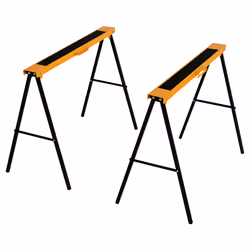 HOMCOM Set Of 2 Folding Saw Horses Steel Frame w/ Anti-Slip Platform Handle DIY - Additional view 8