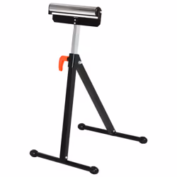 HOMCOM Woodworking Metal Roller Stand Wood Work Rest Adjustable Support - Additional view 8