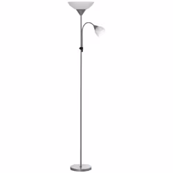 HOMCOM Mother-Child Floor Lamp Duo Light Steel Frame w/ 2 Switches Round Base - Additional view 4