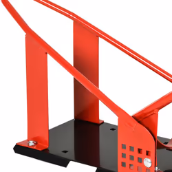 HOMCOM Motorcycle Wheel Chock 8-15.5 cm Metal Holder For Truck And Trailer
