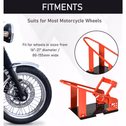 HOMCOM Motorcycle Wheel Chock 8-15.5 cm Metal Holder For Truck And Trailer - Additional view 8