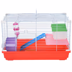 PawHut Hamster Cage Pet Animal Travel Cage Box Double Layers w/ Accessories - Additional view 6