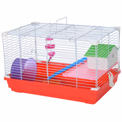 PawHut Hamster Cage Pet Animal Travel Cage Box Double Layers w/ Accessories - Additional view 8