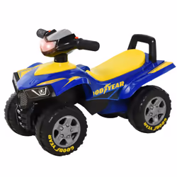HOMCOM Goodyear Baby Quad Ride-On Walker w/ Lights Horn Storage 18-36 Months