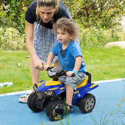 HOMCOM Goodyear Baby Quad Ride-On Walker w/ Lights Horn Storage 18-36 Months